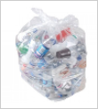 Clear single-use recycling sacks (50 bags)